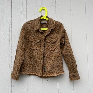 ZARA Kids Animal Print Cotton Blouse (Size 11–12, Trendy)